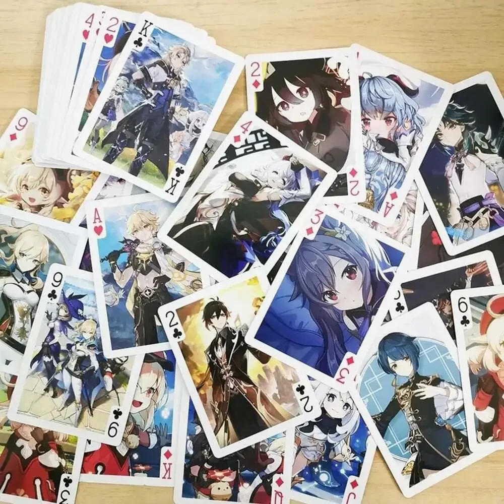 Us seller 54Pcs Cards Anime Genshin Impact Cosplay Board Game Cards Jujutsu Demo